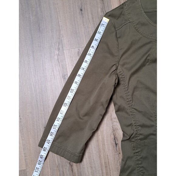 J Jill Jacket Size 14 Lightweight Stretch Olive Green Elevated Casual Chic - Picture 7 of 8